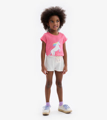 Hatley Bottoms | Girls Girls White Adventure Shorts