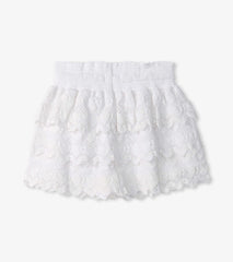 Hatley Bottoms | Girls Girls White Hearts Floaty Skort