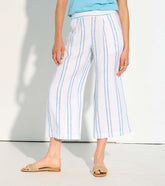 Hatley Bottoms | Women Cropped Wide Leg Pants - Sunny Stripes