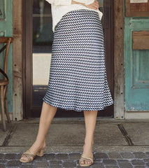 Hatley Bottoms | Women Grace Midi Skirt - Graphic Leaves