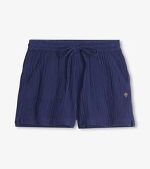 Hatley Bottoms | Women Santorini Shorts - Navy Gauze