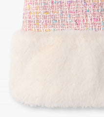 Hatley Dresses | Baby & Toddler Baby & Toddler Girls Aurora Pink Tweed Faux Fur Trim Dress