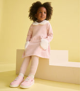 Hatley Dresses | Baby & Toddler Baby & Toddler Girls Rose Elegance Herringbone Fur Trim Dress