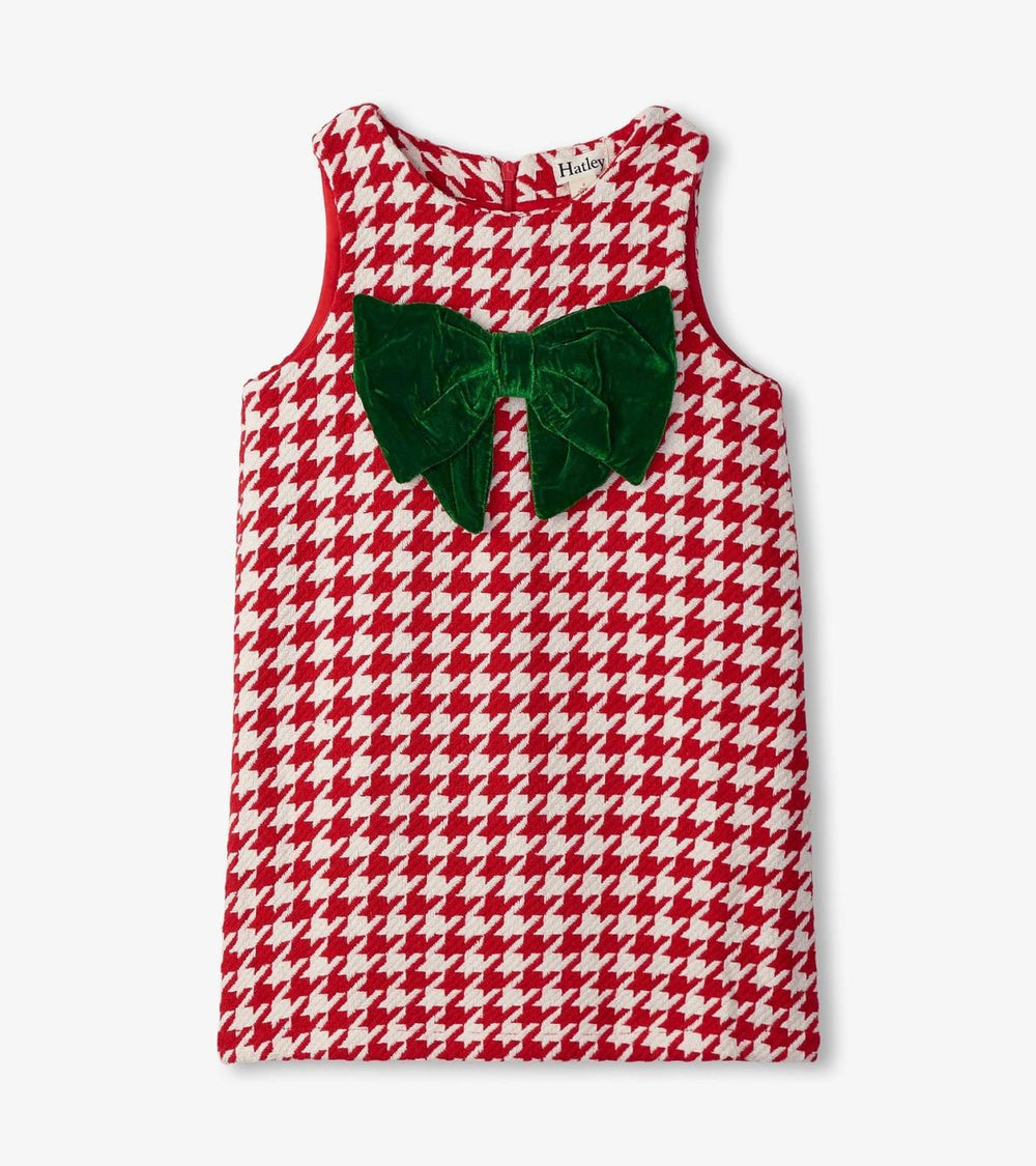 Hatley Dresses | Girls Girls Big Bow Houndstooth Dress