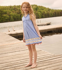 Hatley Dresses | Girls Girls Chambray Pintuck Dress