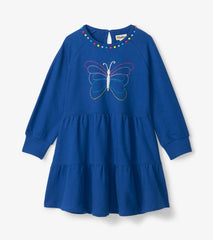 Hatley Dresses | Girls Girls Groovy Butterfly Gathered Tiered Dress