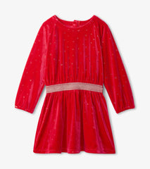 Hatley Dresses | Girls Girls Holiday Stars Crushed Velour Dress