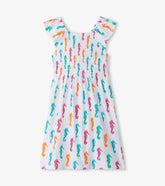 Hatley Dresses | Girls Girls Painted Seahorses Smocked Dress