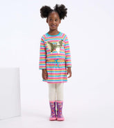 Hatley Dresses | Girls Girls Rainbow Stripes Drop Waist Dress