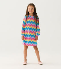 Hatley Dresses | Girls Girls Rainbow Wave Pleated A-Line Dress