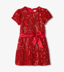 Hatley Dresses | Girls Girls Red Sequins Velvet Dress