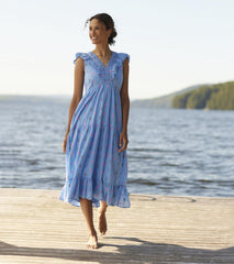 Hatley Dresses | Women Aria Midi Dress - Rainbow Feather Dobby