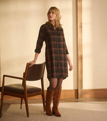 Hatley Dresses | Women Cara Shirt Dress - Autumn Plaid