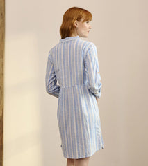 Hatley Dresses | Women Cara Shirt Dress - Light Blue Stripes