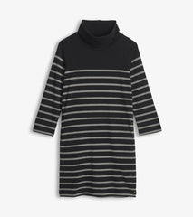 Hatley Dresses | Women Draped Collar Dress - Caviar Stripe