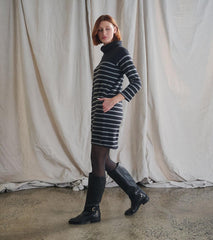 Hatley Dresses | Women Draped Collar Dress - Caviar Stripe