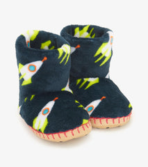 Hatley Footwear | Boys Rocket Man Fleece Slippers