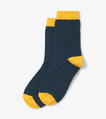Hatley Footwear | Girls/Boys Navy & Yellow Crew Socks