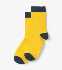 Hatley Footwear | Girls/Boys Yellow & Navy Crew Socks