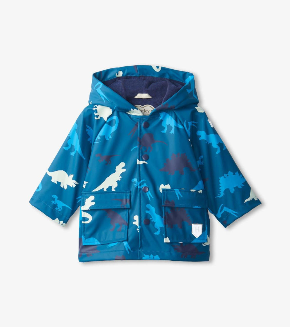 Hatley Rainwear | Baby & Toddler Real Dinosaurs Colour Changing Baby Raincoat