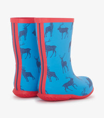 Hatley Rainwear | Boys Boys Blue Elks Packable Rain Boots