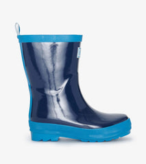 Hatley Rainwear | Boys Navy Shiny Rain Boots