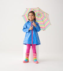Hatley Rainwear | Girls Girls Blue Glitter Swing Jacket