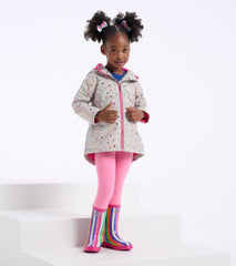 Hatley Rainwear | Girls Girls Confetti Hearts Zip-Up Lightweight Rain Jacket