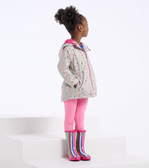 Hatley Rainwear | Girls Girls Confetti Hearts Zip-Up Lightweight Rain Jacket