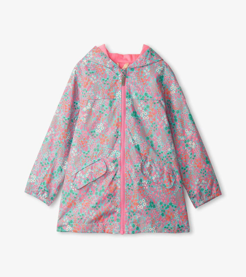 Hatley Rainwear | Girls Girls Ditsy Floral Zip-Up Lightweight Rain Jacket