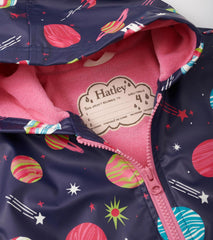 Hatley Rainwear | Girls Girls Interstellar Zip-Up Rain Jacket