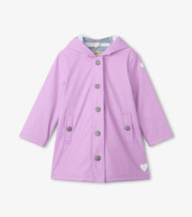 Hatley Rainwear | Girls Girls Lilac Button-Up Rain Jacket