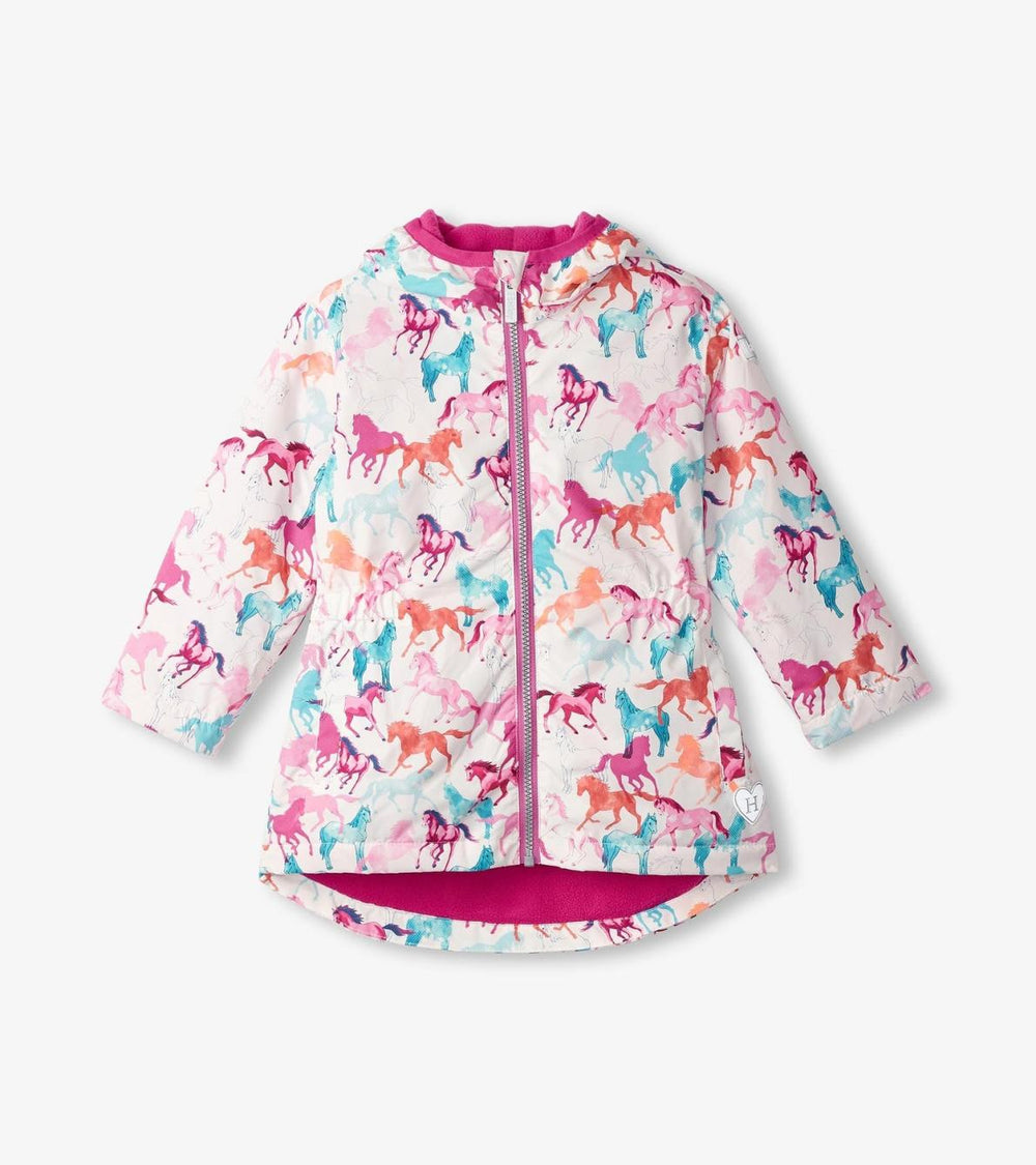 Hatley Rainwear | Girls Girls Magical Horses Zip-Up Lightweight Rain Jacket