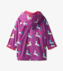 Hatley Rainwear | Girls Girls Pretty Unicorn Colour Changing Button-Up Rain Jacket