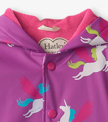 Hatley Rainwear | Girls Girls Pretty Unicorn Colour Changing Button-Up Rain Jacket