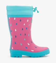 Hatley Rainwear | Girls Girls Tiny Drops Sherpa Lined Rain Boots