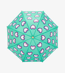 Hatley Rainwear | Girls Hearts Colour Changing Umbrella