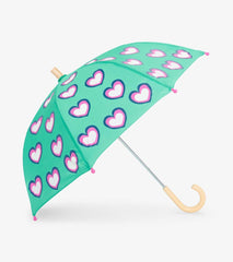 Hatley Rainwear | Girls Hearts Colour Changing Umbrella