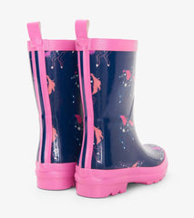 Hatley Rainwear | Girls Unicorn Constellations Shiny Rain Boots