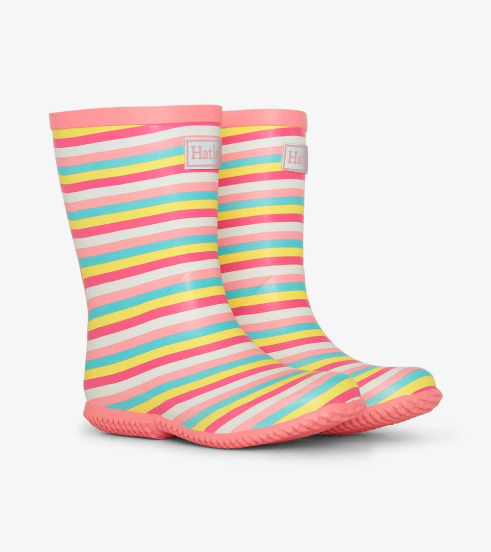 Hatley Rainwear | Girls/Baby & Toddler Girls Pretty Stripes Packable Rain Boots