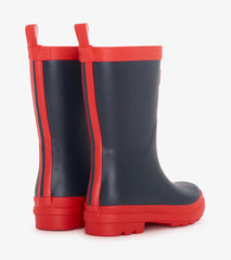 Hatley Rainwear | Girls/Boys/Baby & Toddler Navy & Red Matte Rain Boots