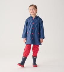 Hatley Rainwear | Girls/Boys/Baby & Toddler Navy & Red Matte Rain Boots