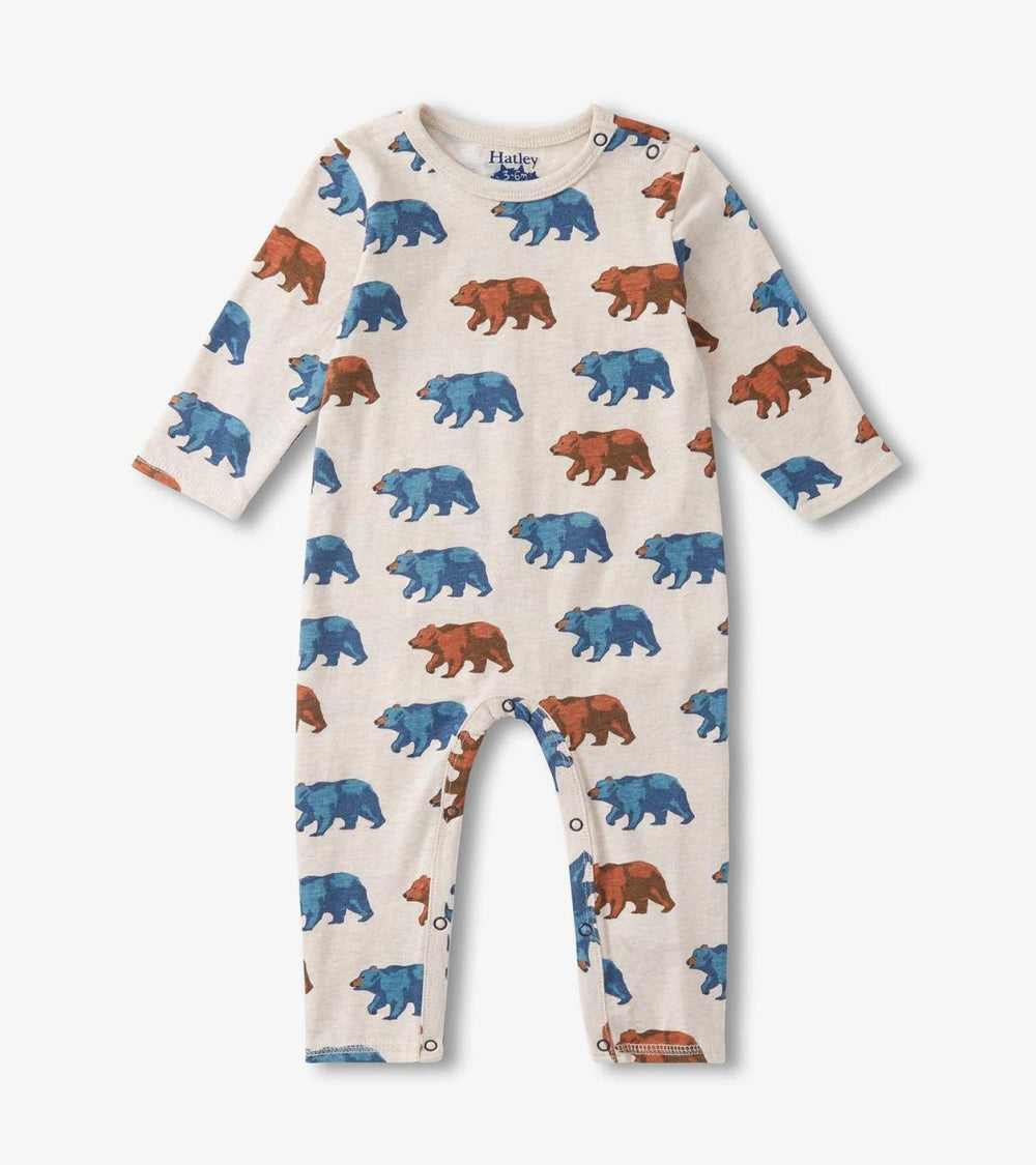 Hatley Rompers | Baby & Toddler Baby Boys Bluestone Bears Long Sleeve Romper