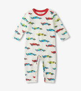 Hatley Rompers | Baby & Toddler Baby Boys Water Colour Racecars Long Sleeve Romper