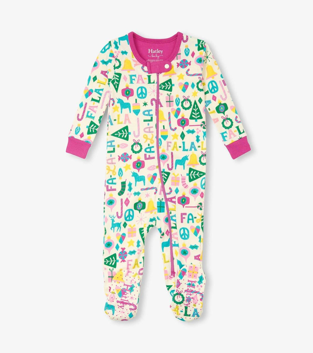 Hatley Sleepwear | Baby & Toddler Baby Pink Falala Cotton Footed Sleeper
