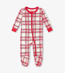 Hatley Sleepwear | Baby & Toddler Baby Plaid Hearts Cotton Footed Sleeper