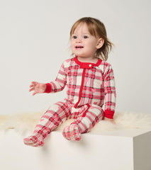 Hatley Sleepwear | Baby & Toddler Baby Plaid Hearts Cotton Footed Sleeper