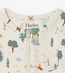 Hatley Sleepwear | Baby & Toddler Camping Animals Newborn Zip-Up Footed Sleeper