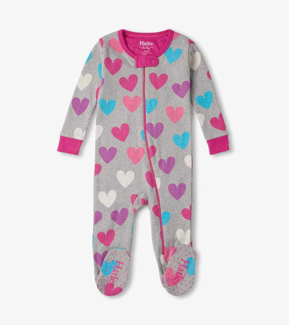 Hatley Sleepwear | Baby & Toddler Fun Hearts Baby Footed Sleeper
