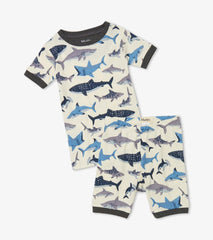Hatley Sleepwear | Boys Shark School Organic Cotton Short Pajama Set